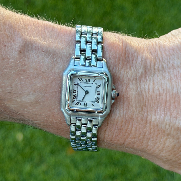 Cartier Panthère de Cartier Stainless Steel Small Watch Cartier Pouch