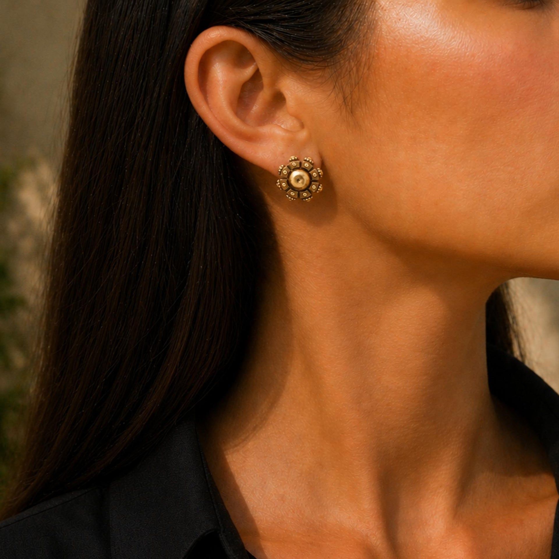 Barry Keiselstein Cord 18 Karat Yellow Gold Circular Earclip Vintage Earrings