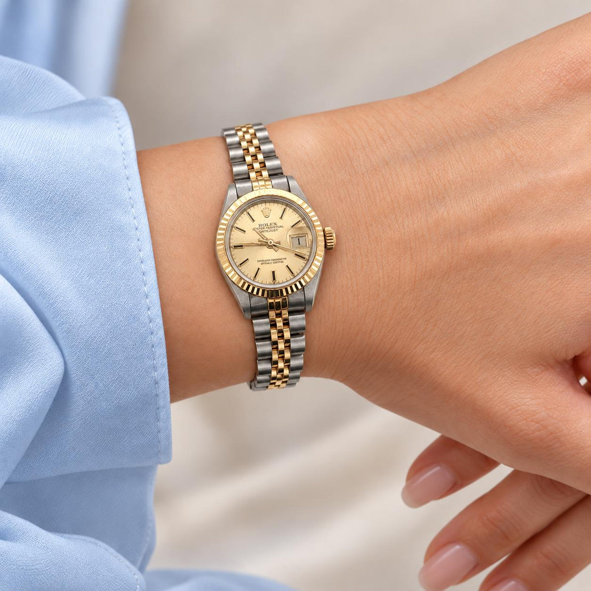 Rolex Datejust 26mm Two Tone Ladies Vintage Watch 69173