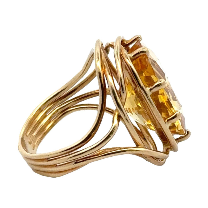 Tiffany & Company Schlumberger 16.13 Carat Oval Yellow Sapphire No Heat GIA Ring