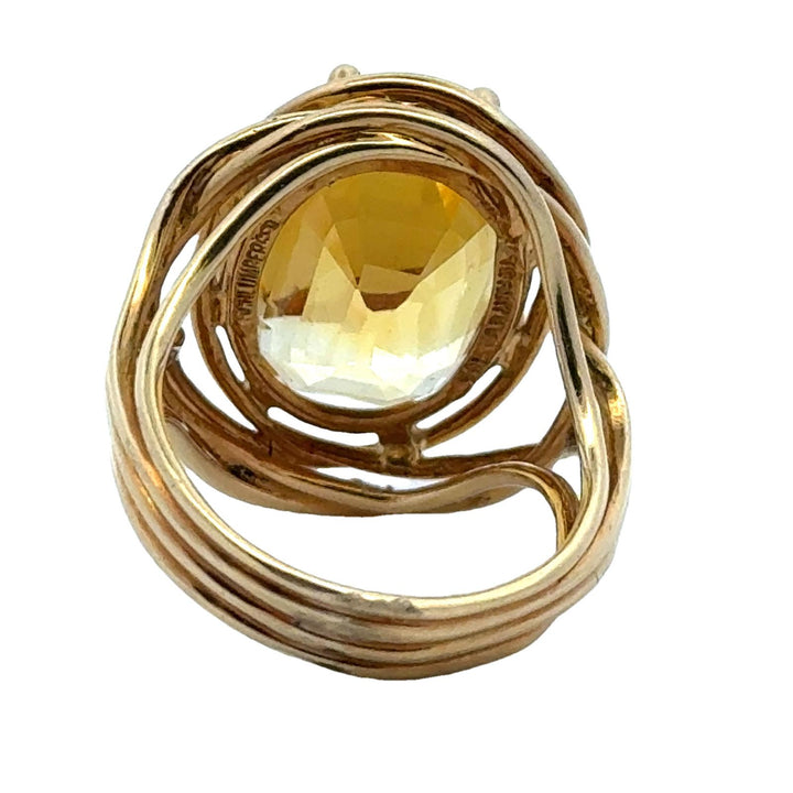 Tiffany & Company Schlumberger 16.13 Carat Oval Yellow Sapphire No Heat GIA Ring