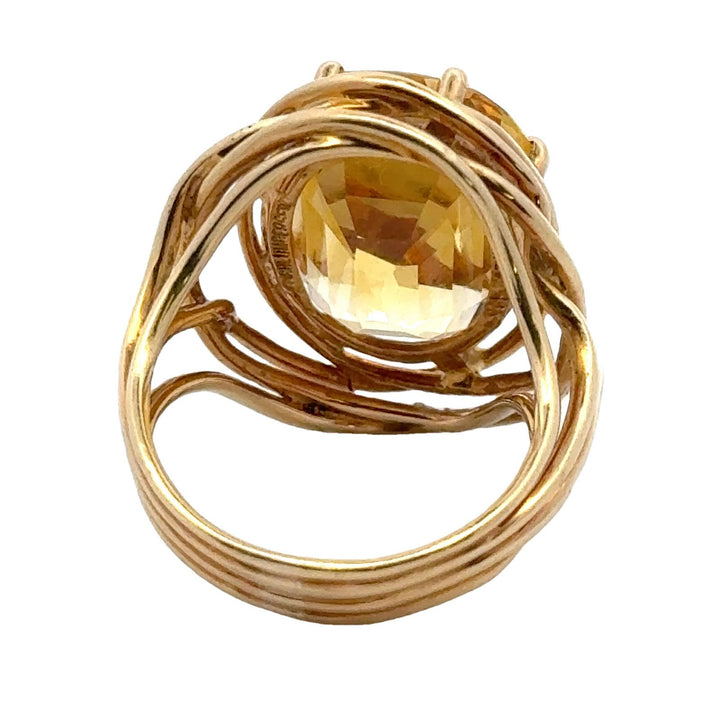Tiffany & Company Schlumberger 16.13 Carat Oval Yellow Sapphire No Heat GIA Ring