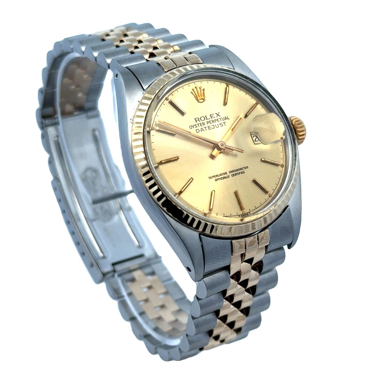 Rolex Datejust Two Tone 34mm Jubilee Bracelet Watch 16013 Circa 1978