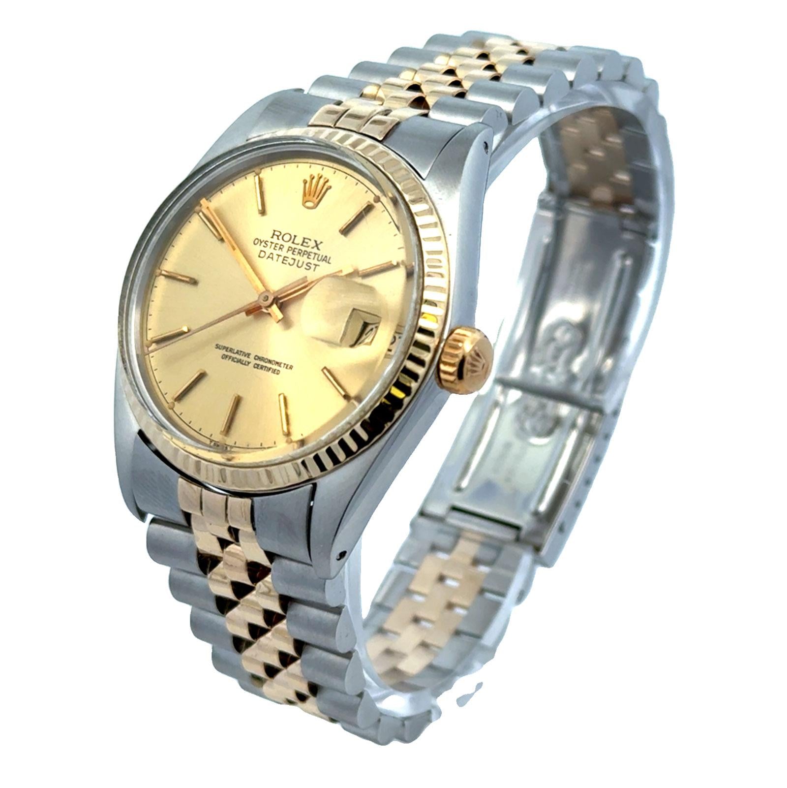 Rolex Datejust Two Tone 34mm Jubilee Bracelet Watch 16013 Circa 1978