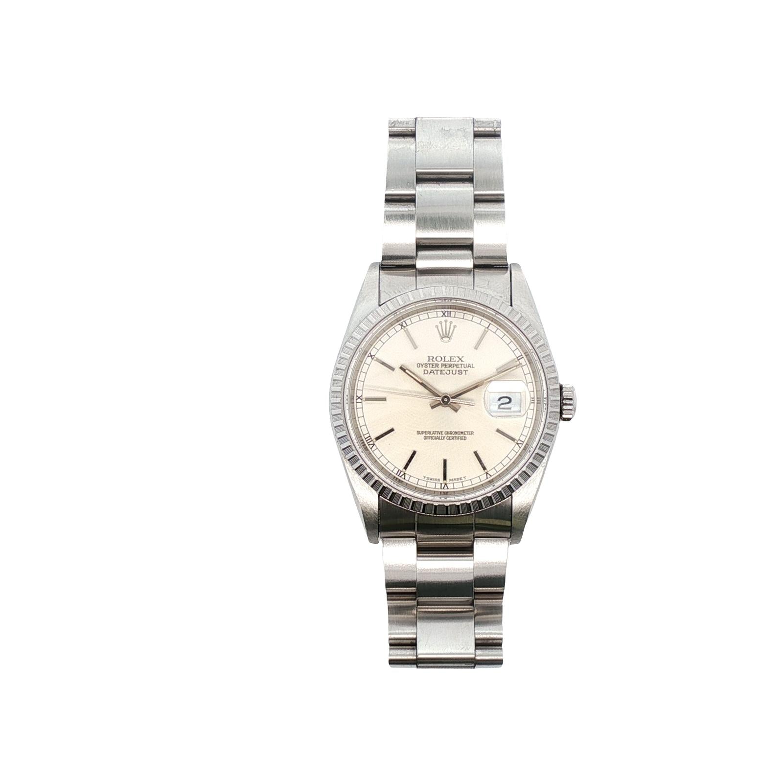 Rolex Datejust 36mm 16220 Silver Dial Oyster Bracelet Circa 1991
