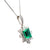 6.44 Carat Colombian Emerald Diamond 18 Karat White Gold Pendant Necklace