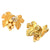 Buccellati Two Tone 18 Karat Gold Grape Leaf Vintage Earclip Earrings