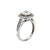 Princess Cut Diamond Cluster Halo 14 Karat White Godl Engagement Ring