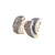 White Champagne & Black Diamond 14 Karat Yellow Gold Ribbon Leverback Earrings