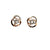 Damiani Diamond 18 Karat Yellow & White Gold Swirl Stud Lever-Back Earrings