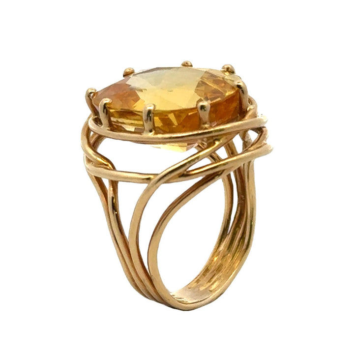 Tiffany & Company Schlumberger 16.13 Carat Oval Yellow Sapphire No Heat GIA Ring