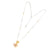 Modern Multi-Color Diamond Heart Drop Pendant Necklace 18 Karat Two Tone Gold
