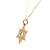 Modern Diamond Star Of David 14 Karat Yellow Gold Pendant Necklace