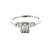 Emerald Cut Diamond Modern 14 Karat White Gold Engagement Ring