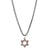 Modern Sterling Silver Star Of David Pendant 22 Inch Foxtail Chain Necklace