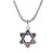 Modern Sterling Silver Star Of David Pendant Box Chain Necklace