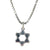 Modern Sterling Silver Star Of David Pendant Box Chain Necklace