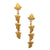Fabbrini 18 Karat Yellow Gold Leaf Dangle Earrings