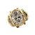 4.47 Carat.Oval Lab Grown Diamond 18 Karat Yellow Gold Vintage Ring. GIA E/VS2