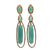 Diamond & Chalcedony 18 Karat Yellow Gold Drop Lever-Back Modern Earrings