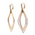Modern Diamond 18 Karat Rose Gold Dangle Earrings