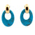 Interchangeable Turquoise Onyx Tiger Eye 14KY Door Knocker Vintage Earrings