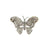 1970's Diamond 18 Karat White Gold Butterfly Vintage Pin/Pendant