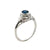 Art Deco Sapphire 14 Karat White Gold Filigree Solitaire Ring
