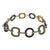 4.50 CTW Diamond 18 Karat Two Tone Gold Circle Link Bracelet