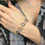 4.50 CTW Diamond 18 Karat Two Tone Gold Circle Link Bracelet