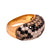 White Champagne Black Diamond 18 Karat Yellow Gold Band Ring