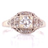 Platinum Antique Art Deco Diamond Engagement Ring Old European Cuts