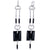 Diamond Onyx 18 Karat White Gold Drop Dangle Modern Earrings