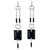 Diamond Onyx 18 Karat White Gold Drop Dangle Modern Earrings