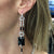 Diamond Onyx 18 Karat White Gold Drop Dangle Modern Earrings