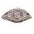 Art Deco Diamond Filigree Engagement Ring 14 Karat White Gold