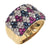 Diamond Sapphire Ruby Yellow Gold Vintage Band Ring