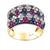 Diamond Sapphire Ruby Yellow Gold Vintage Band Ring