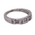 Diamond 18 Karat White Gold Band Ring Round Baguette Diamonds