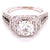 Diamond Halo Engagement Ring 14 Karat White Gold