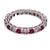 Diamond Ruby 14 Karat White Gold Eternity Band Ring