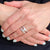 1.03 Carat Princess Cut Diamond Engagement Ring 14 Karat White Gold