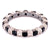 Black White Diamond Stackable Band Ring 14 Karat White Gold