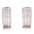 Pave Diamond 18 Karat White Gold Hoop Earrings