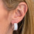 Pave Diamond 18 Karat White Gold Hoop Earrings