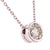 Diamond Solitaire Bezel Set Pendant Necklace 14 Karat White Gold