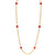 Italian Red Coral Bead 18 Karat Yellow Gold Necklace