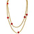 Italian Red Coral Bead 18 Karat Yellow Gold Necklace