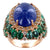 Tanzanite Emerald Diamond Vintage Rose Gold Cocktail Ring