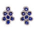 Sapphire Diamond 18 Karat White Gold Earrings Omega Backs-New